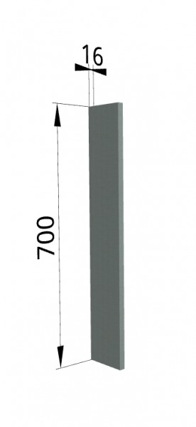 Панель торцевая ПТ 400 Квадро (для шкафа торцевого верхнего) Нарцисс в Большой Ирбе - bolshaya-irba.mebel54.com | фото