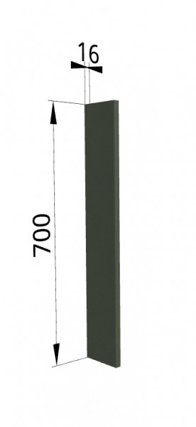 Панель торцевая ПТ 400 Квадро (для шкафа торцевого верхнего) Оливково-зеленый в Большой Ирбе - bolshaya-irba.mebel54.com | фото