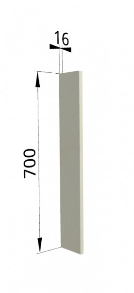 Панель торцевая ПТ 400 Квадро (для шкафа торцевого верхнего) Ваниль кожа в Большой Ирбе - bolshaya-irba.mebel54.com | фото