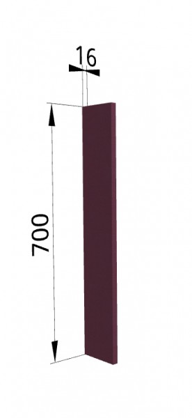Панель торцевая ПТ 400 Квадро (для шкафа торцевого верхнего) Виноград в Большой Ирбе - bolshaya-irba.mebel54.com | фото