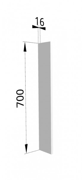 Панель торцевая ПТ 400 Ройс (для шкафа торцевого верхнего) Белый софт в Большой Ирбе - bolshaya-irba.mebel54.com | фото