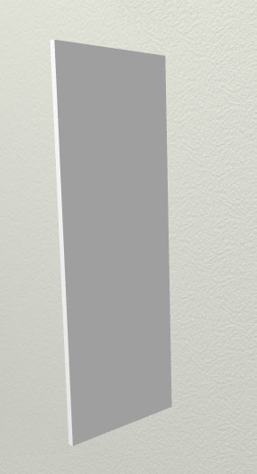 Панель торцевая ВП Капля (для шкафа верхнего высокого) Белый в Большой Ирбе - bolshaya-irba.mebel54.com | фото