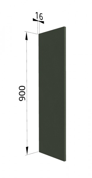 Панель торцевая ВП Квадро (для шкафа верхнего высокого) Оливково-зеленый в Большой Ирбе - bolshaya-irba.mebel54.com | фото