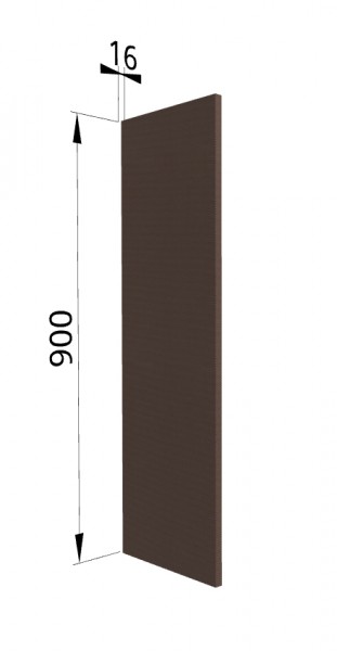 Панель торцевая ВП Квадро (для шкафа верхнего высокого) Шоколад кожа в Большой Ирбе - bolshaya-irba.mebel54.com | фото