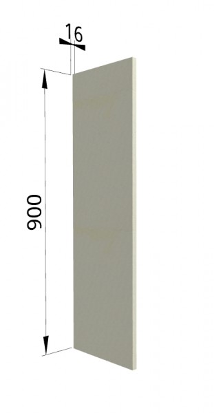 Панель торцевая ВП Квадро (для шкафа верхнего высокого) Ваниль кожа в Большой Ирбе - bolshaya-irba.mebel54.com | фото