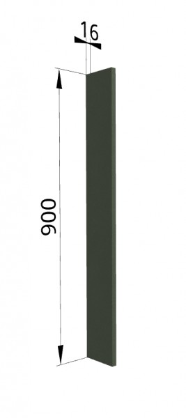 Панель торцевая ВПТ 400 Квадро (для шкафа торцевого верхнего) Оливково-зеленый в Большой Ирбе - bolshaya-irba.mebel54.com | фото
