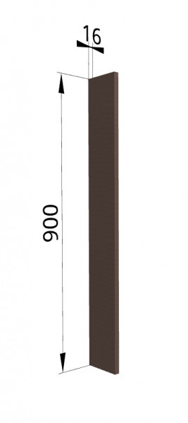 Панель торцевая ВПТ 400 Квадро (для шкафа торцевого верхнего) Шоколад кожа в Большой Ирбе - bolshaya-irba.mebel54.com | фото