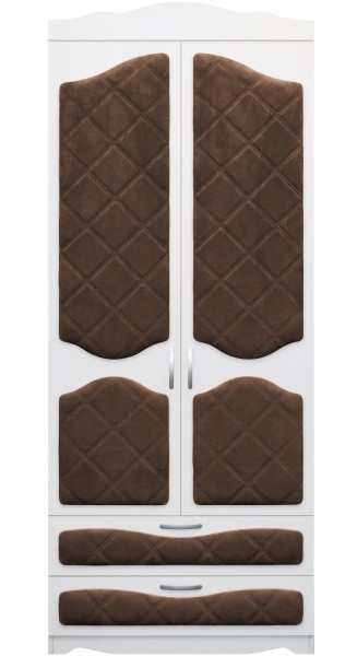 Шкаф 2-х створчатый с ящиками серии Иллюзия 08 Шоколад в Большой Ирбе - bolshaya-irba.mebel54.com | фото