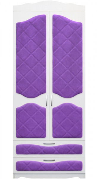 Шкаф 2-х створчатый с ящиками серии Иллюзия 32 Фиолетовый в Большой Ирбе - bolshaya-irba.mebel54.com | фото