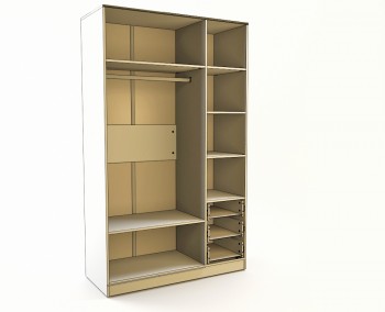 Шкаф 3-х створчатый с ящиками Лофт (Белый/корпус Дуб Сонома) в Большой Ирбе - bolshaya-irba.mebel54.com | фото