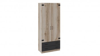 Шкаф для одежды комбинированный «Окланд» (Фон Черный/Дуб Делано) в Большой Ирбе - bolshaya-irba.mebel54.com | фото