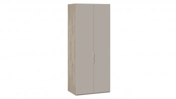 Шкаф для одежды с 2 глухими дверями «Эмбер» Баттл Рок/Серый глянец в Большой Ирбе - bolshaya-irba.mebel54.com | фото