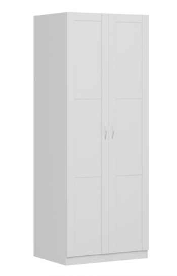 Шкаф двухдверный Пегас сборный белый в Большой Ирбе - bolshaya-irba.mebel54.com | фото