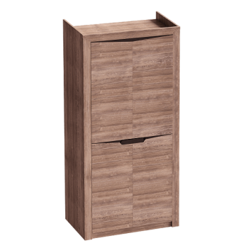 Шкаф двухдверный Соренто Дуб стирлинг/Кофе структурный матовый в Большой Ирбе - bolshaya-irba.mebel54.com | фото