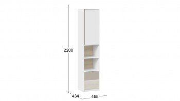 Шкаф комбинированный «Сканди» Дуб Гарден/Белый/Глиняный серый в Большой Ирбе - bolshaya-irba.mebel54.com | фото