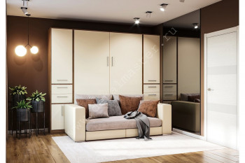 Шкаф-кровать с диваном Злата в Большой Ирбе - bolshaya-irba.mebel54.com | фото
