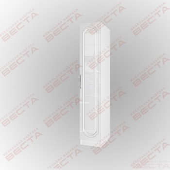 Шкаф МДФ 400 одностворчатый штанга Белый глянец  в Большой Ирбе - bolshaya-irba.mebel54.com | фото
