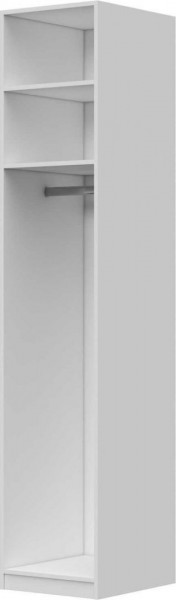 Шкаф ШР-1 без зеркала Вива (Белый/Белый глянец/Платина) в Большой Ирбе - bolshaya-irba.mebel54.com | фото