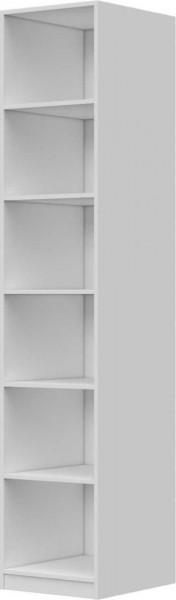 Шкаф ШР-1 зеркало, левый, Вива (Белый/Белый глянец/Платина) в Большой Ирбе - bolshaya-irba.mebel54.com | фото
