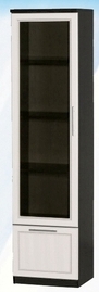 Шкаф средний с ящиком и стеклодверью ДЛЯ ГОСТИНОЙ ШСЯС-450 Венге/Дуб выбеленный в Большой Ирбе - bolshaya-irba.mebel54.com | фото