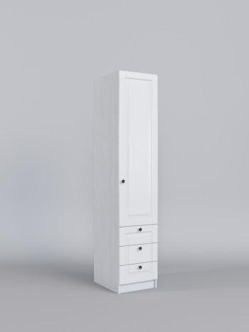 Шкаф угловой (секция с ящиками) Классика (Белый/корпус Выбеленное дерево) в Большой Ирбе - bolshaya-irba.mebel54.com | фото
