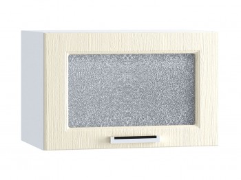 Шкаф верхний горизонтальный со стеклом 500, ШВГС 500 (Клен кремовый/корпус белый) в Большой Ирбе - bolshaya-irba.mebel54.com | фото