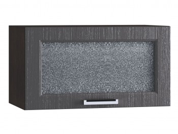 Шкаф верхний горизонтальный со стеклом 600, ШВГС 600 (Клен серый/корпус венге) в Большой Ирбе - bolshaya-irba.mebel54.com | фото