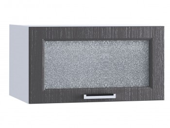 Шкаф верхний горизонтальный со стеклом 610, ШВГС 610 (Клен серый/корпус белый) в Большой Ирбе - bolshaya-irba.mebel54.com | фото
