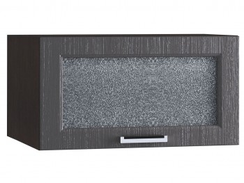 Шкаф верхний горизонтальный со стеклом 610, ШВГС 610 (Клен серый/корпус венге) в Большой Ирбе - bolshaya-irba.mebel54.com | фото