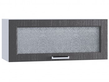 Шкаф верхний горизонтальный со стеклом 800, ШВГС 800 (Клен серый/корпус белый) в Большой Ирбе - bolshaya-irba.mebel54.com | фото