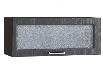 Шкаф верхний горизонтальный со стеклом 800, ШВГС 800 (Клен серый/корпус венге) в Большой Ирбе - bolshaya-irba.mebel54.com | фото
