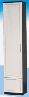 Шкаф высокий с ящиком ДЛЯ ГОСТИНОЙ ШВЯ-450 Венге/Дуб выбеленный в Большой Ирбе - bolshaya-irba.mebel54.com | фото