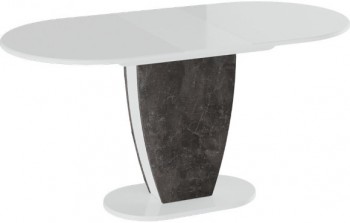 Стол обеденный «Монреаль» Тип 1 (Белый глянец/Моод темный) в Большой Ирбе - bolshaya-irba.mebel54.com | фото