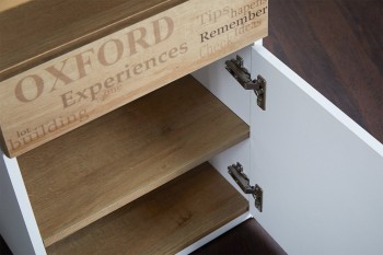 Стол с ящиками «Оксфорд» (Ривьера/Белый с рисунком) в Большой Ирбе - bolshaya-irba.mebel54.com | фото