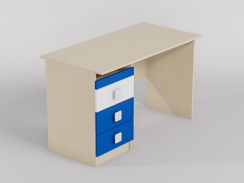 Стол (прямая столешница) Скай люкс (Синий/Белый/корпус Клен) в Большой Ирбе - bolshaya-irba.mebel54.com | фото