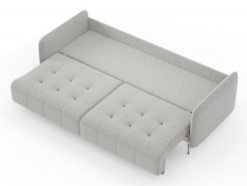 Валериан диван трёхместный прямой Светло-серый, ткань RICO FLEX 108 в Большой Ирбе - bolshaya-irba.mebel54.com | фото