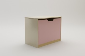 Ящик для игрушек Грэйси (Розовый/корпус Клен) в Большой Ирбе - bolshaya-irba.mebel54.com | фото